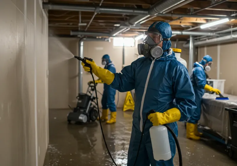 Basement Sanitization and Antimicrobial Treatment process in Ormond Beach, FL