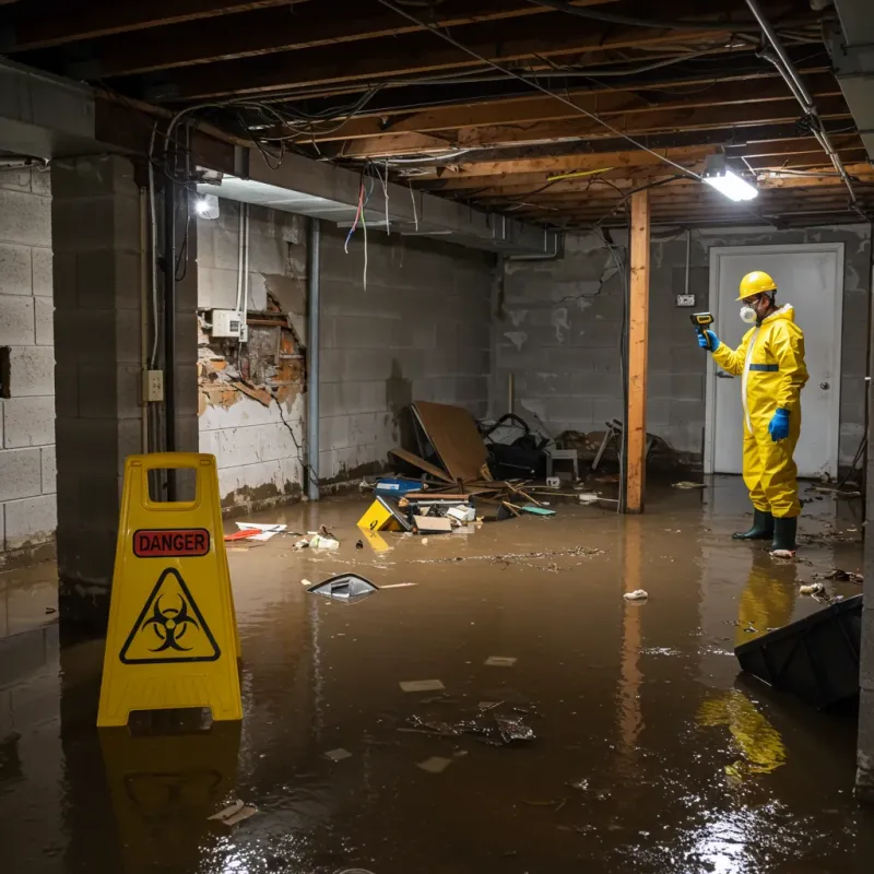 Flooded Basement Electrical Hazard in Ormond Beach, FL Property